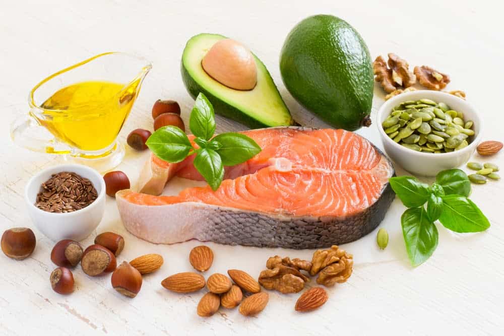 Set Of Food With High Content Of Healthy Fats And Omega 3
