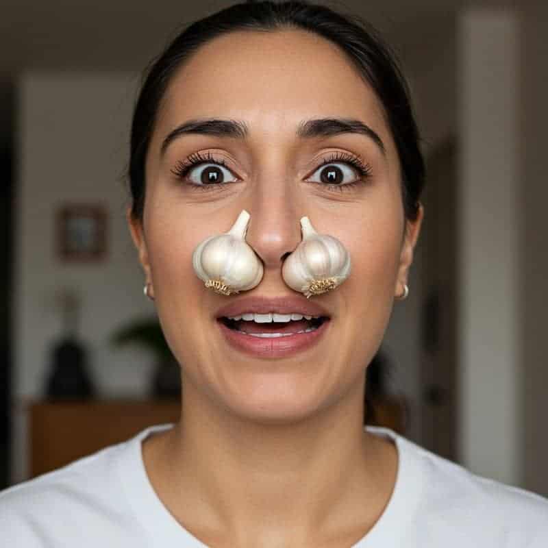 4. Garlic in Nose for Congestion