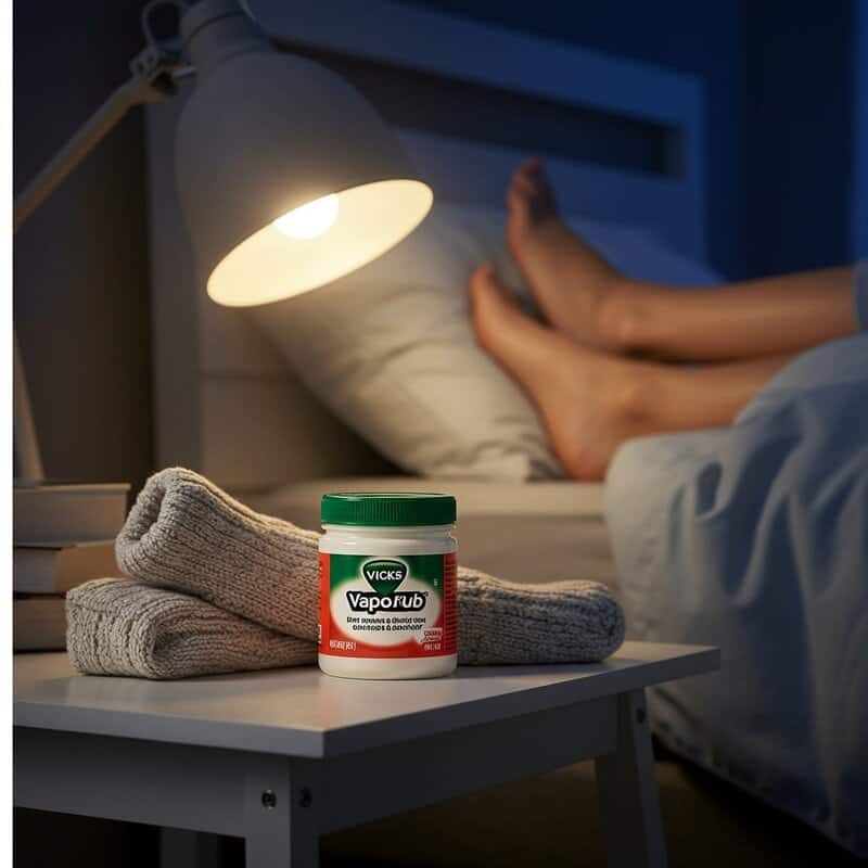 18. Vicks VapoRub on Feet for Cough