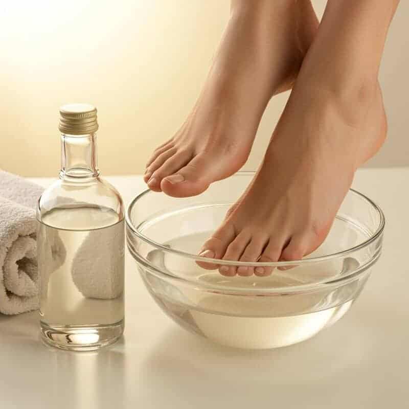 26. Vinegar Soaks for Toenail Fungus