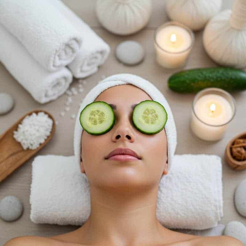 33. Cucumber Slices for Puffy Eyes