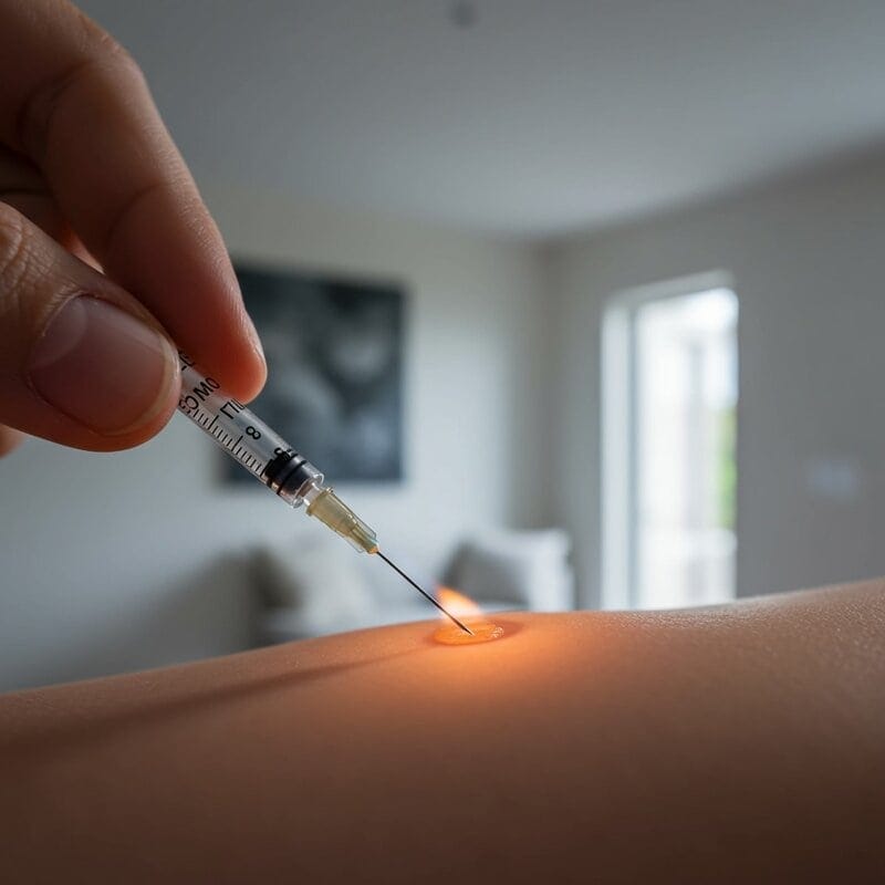 45. Pricking Blisters with Needles