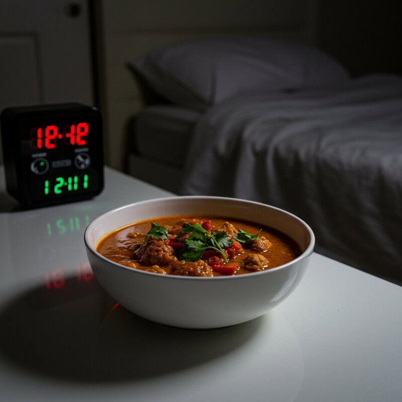 37. Consuming Spicy Foods That Disrupt Sleep