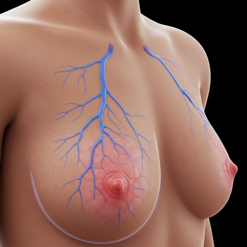 12. Sudden Visible Veins on the Breast