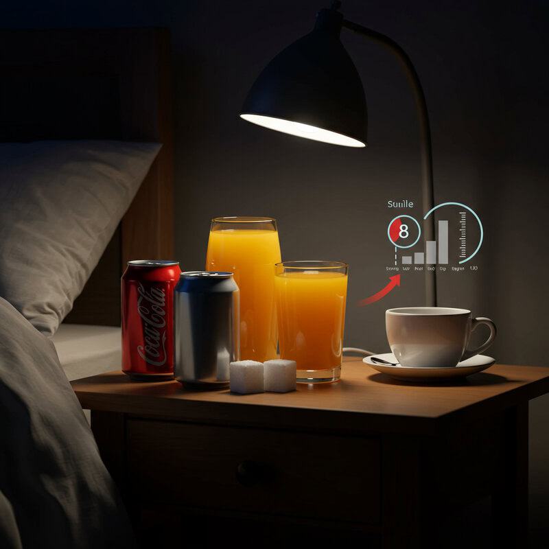 3. Drinking Sugary Beverages Before Bed