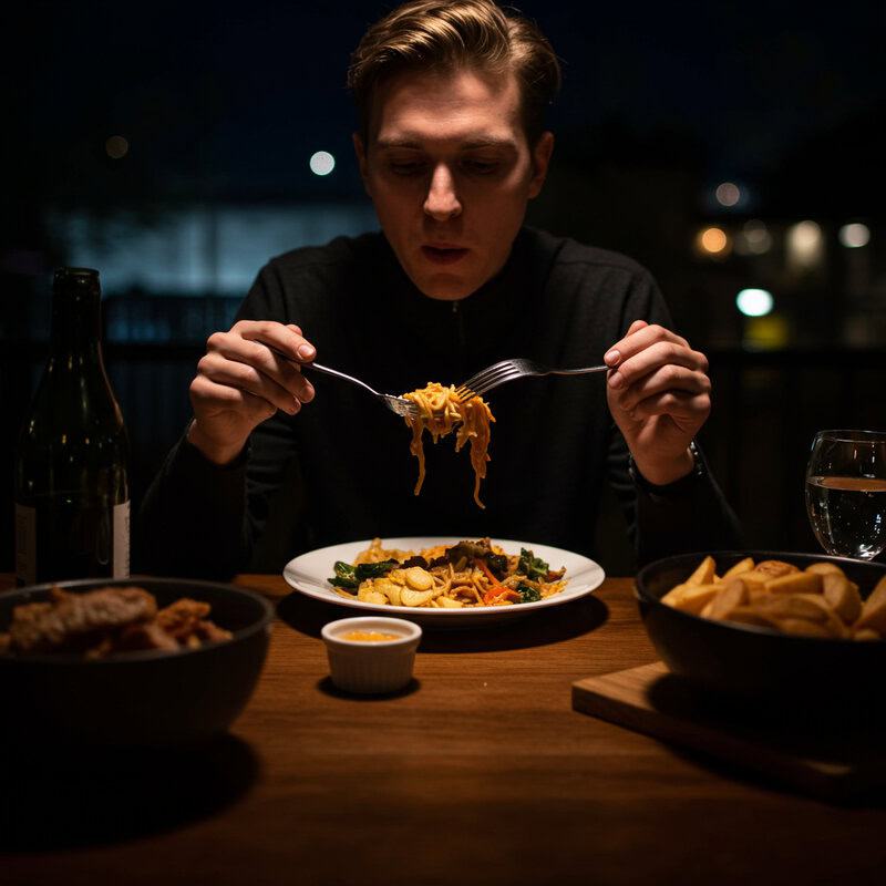 14. Eating Too Quickly at Night